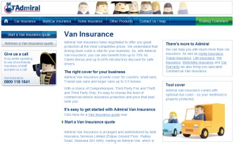 Admiral van insurance
