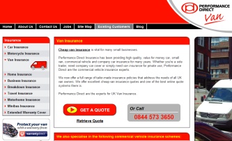 Performance Direct van insurance