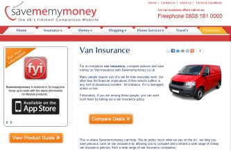 Savememymoney van insurance